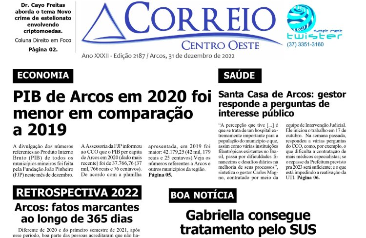 Edição 2187 - Sábado, 31 de dezembro de 2022