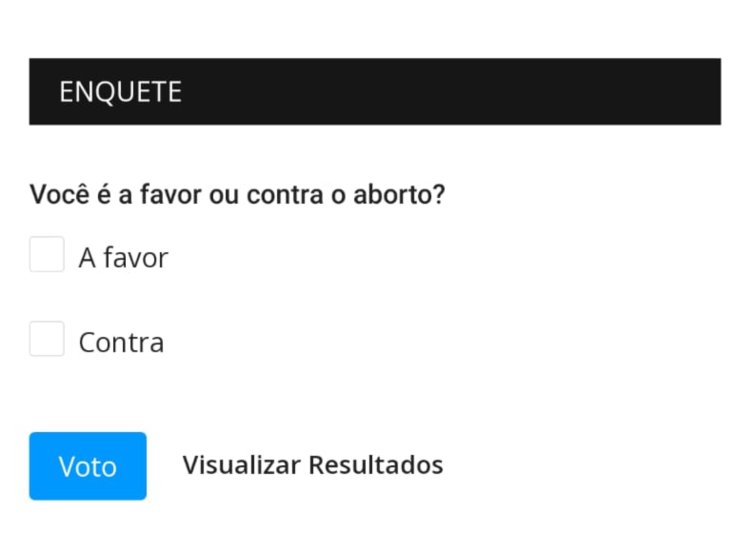 Você é a favor ou contra o aborto