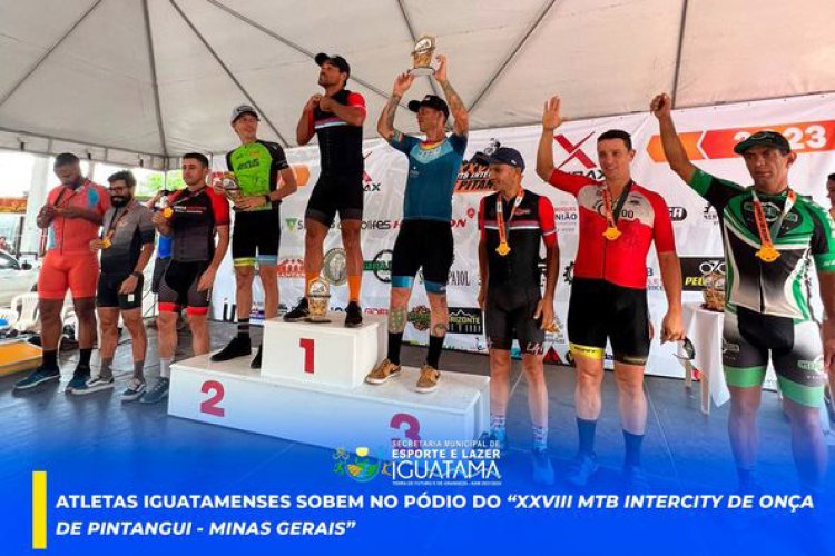 Atletas iguatamenses sobem no pódio do “XXVII MTB Intercity de Onça de Pitangui”