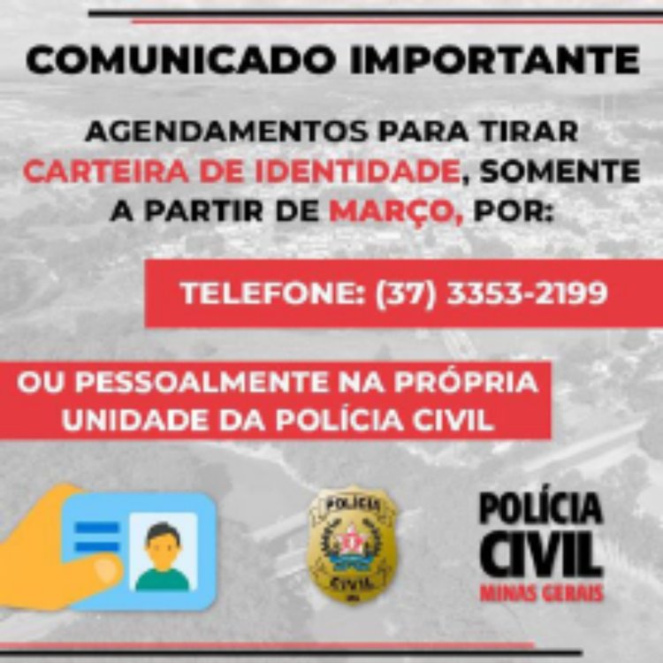 A Delegacia de Polícia Civil de Iguatama informa: