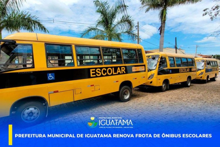 Prefeitura Municipal de Iguatama renova frota de ônibus escolares