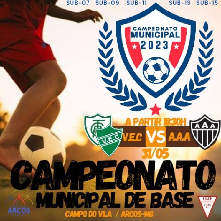 Hoje (31), mais duas partidas pelo Campeonato de Base de Arcos