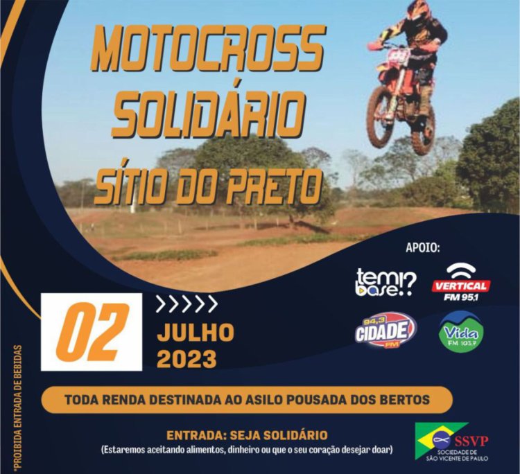 Motocross Solidário do Preto acontece neste domingo em Arcos (2 de julho)