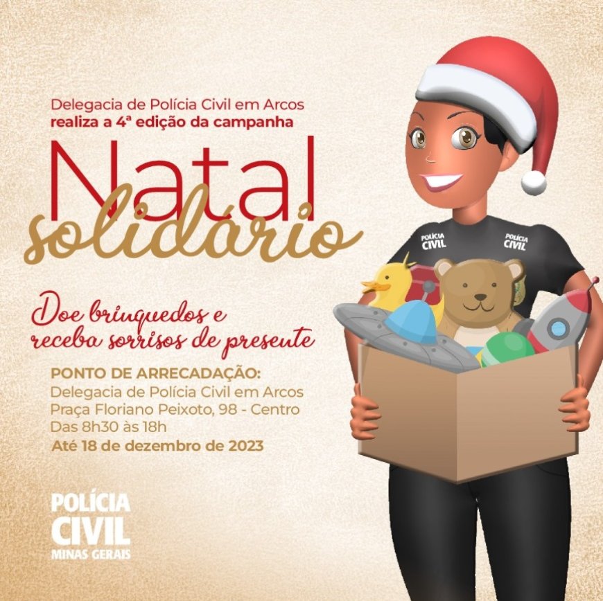 PCMG lança campanha Natal Solidário em Arcos e Pains