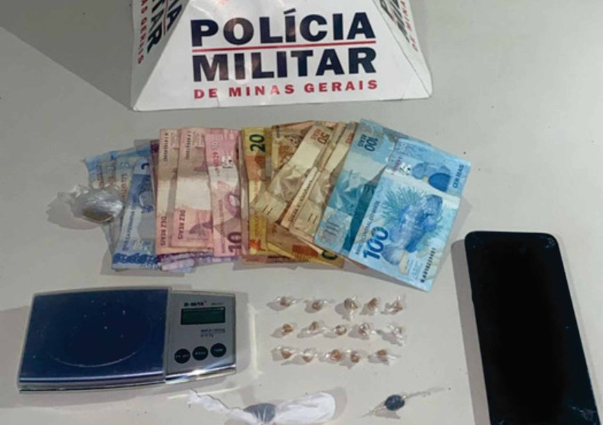 Ação rápida da Polícia Militar apreende drogas e prende dois homens, na tarde de ontem (20)