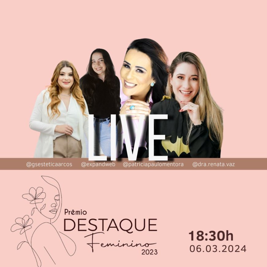 Hoje (6/3): 2ª Live sobre a premiação Destaque Feminino do Jornal CCO