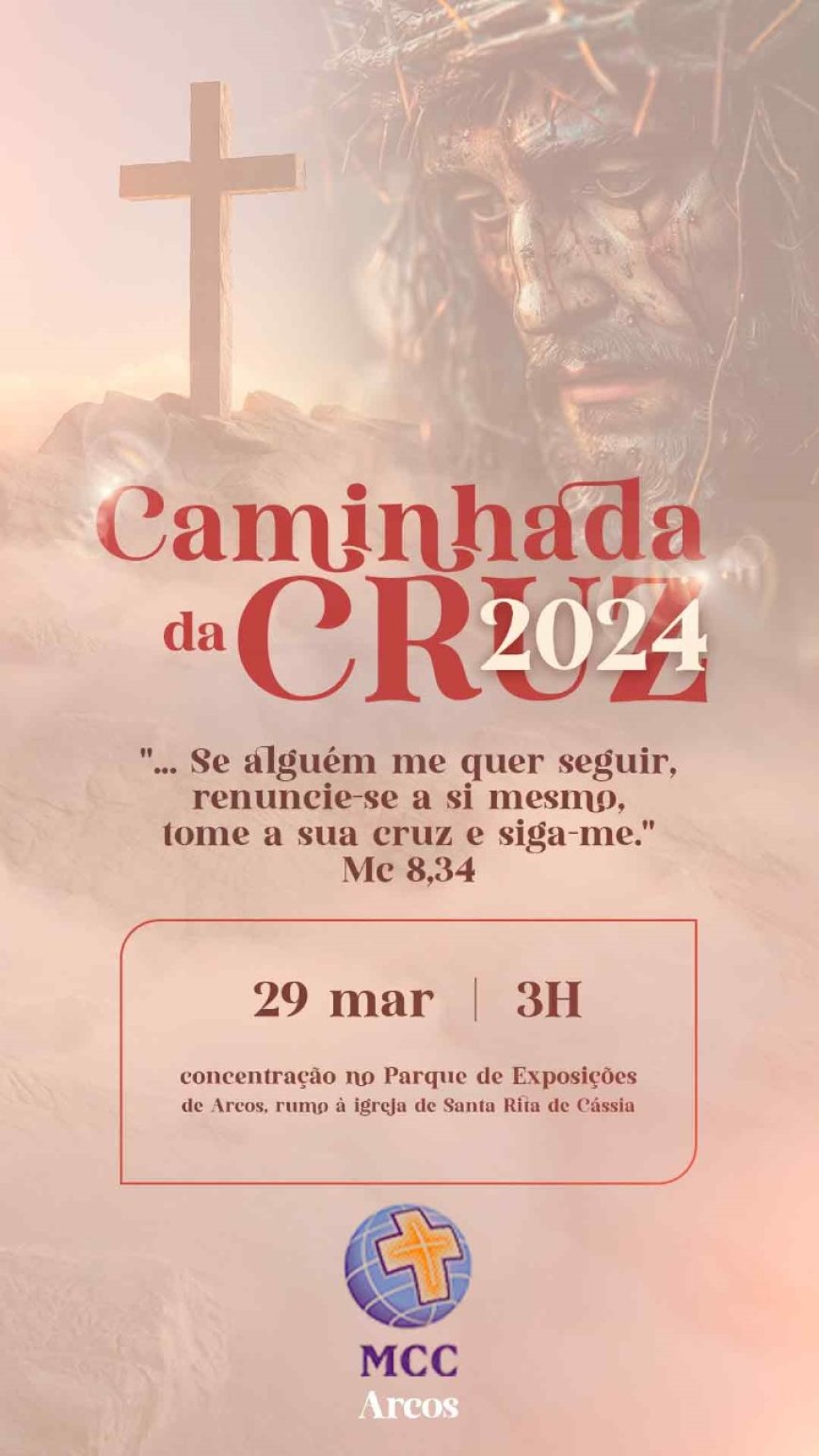 Caminhada da Cruz inicia, nesta madrugada às 3 horas, em frente ao Parque de Exposições de Arcos