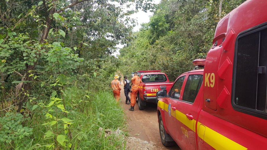 Bombeiros e PM buscam cadáver