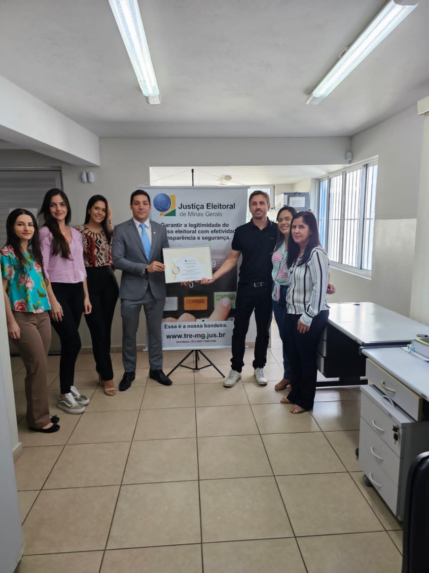 Zona eleitoral de Arcos, Pains e Iguatama recebe Selo Ouro de Eficiência do TRE-MG