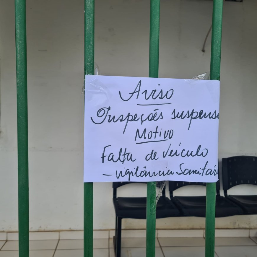 Supervisor denuncia: “falta de veículo paralisa vistoria da Vigilância Sanitária de Arcos”