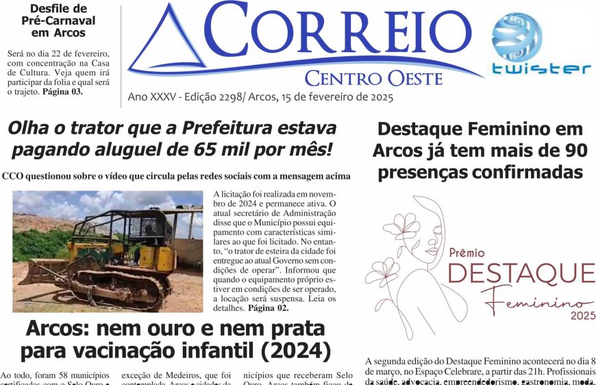 Edições Edição 2298 de 15 de fevereiro de 2025